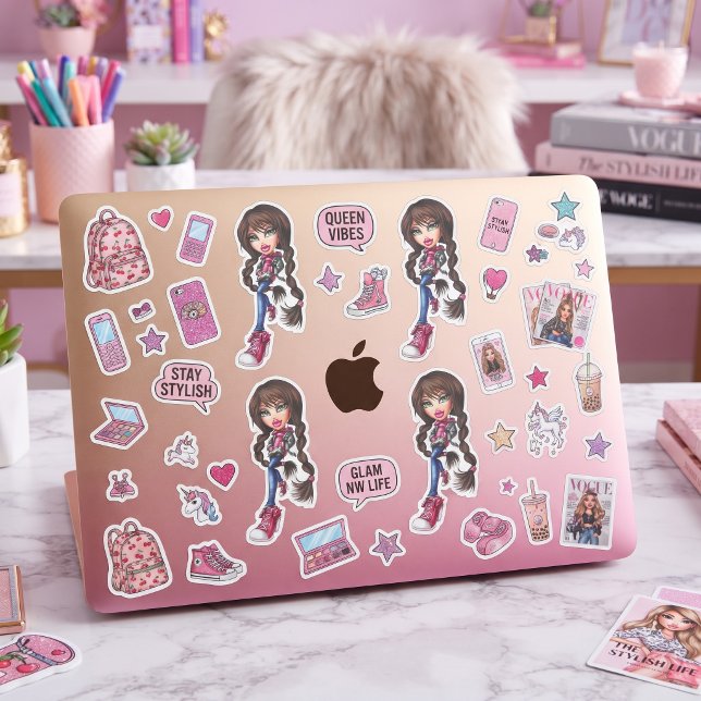 Bratz-Aufkleber Aufkleber (Von Creator hochgeladen)