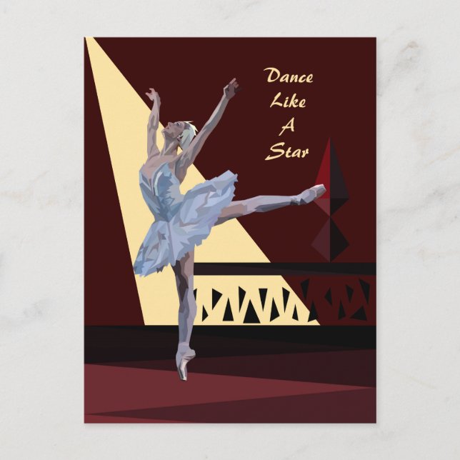 Brauch "Swan Lake Ballerina" Postkarte (Vorderseite)