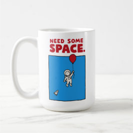 Brauche etwas Platz Lustiger Astronaut-Ballon Welt Kaffeetasse