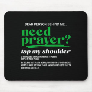 Brauche Gebet Tippe Meine Schulter Christliche Män Mousepad