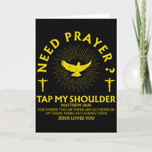 Brauche Gebet Tippe Meine Schulter Glaube Christli Karte