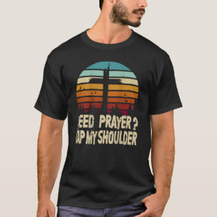 Brauche Gebet Tippe Meine Schulter Jesus Vintage C T-Shirt