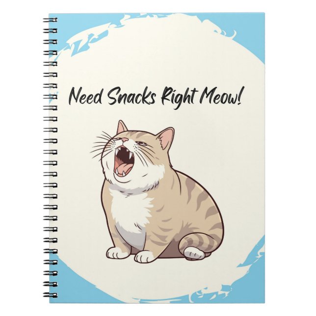 Brauchen Sie Snacks Richtiges Notebook Notizblock (Vorderseite)