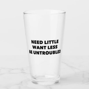 Brauchen Sie wenig Woll weniger ungestört Glas