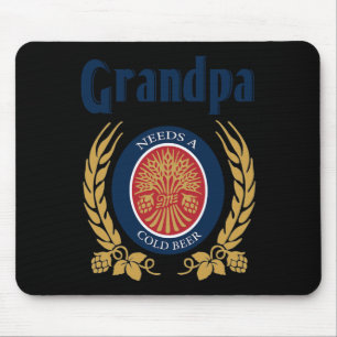 Braucht einen kalten Bierglückstag Mousepad