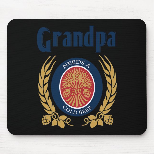 Braucht einen kalten Bierglückstag Mousepad (Vorne)
