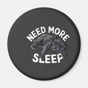 Braucht mehr Schlaf Bulldogge Humor für Hunde Lieb Magnet