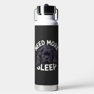 Braucht mehr Schlaf Faules Hund Design für Hunde L Trinkflasche