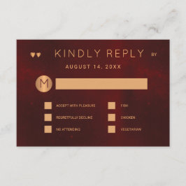 Brauchtum aus dunkelbordeauxfarbenem Kupfer Einladung