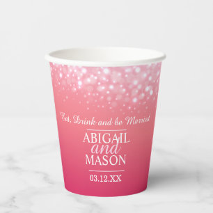 Brauchtum des Rosa Champagners Pappbecher