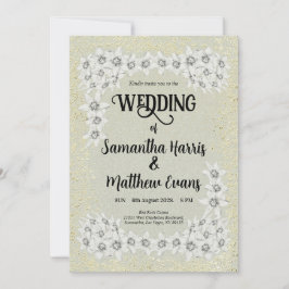 Brauchtum Rosa und Rote Flora Hochzeit Einladung