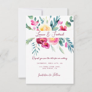 Brauchtum von Rosa und Fushia Save The Date