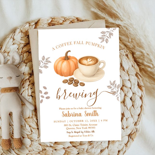 Braucinnamon Cosy Fall Pumpkin Baby Dusche Einladung (Von Creator hochgeladen)
