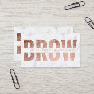 Braue herausgeschnittener visitenkarte