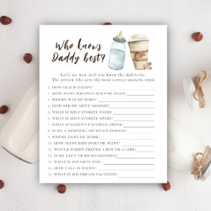 Brauen Babydusche - Spiel, der Papa am besten kenn