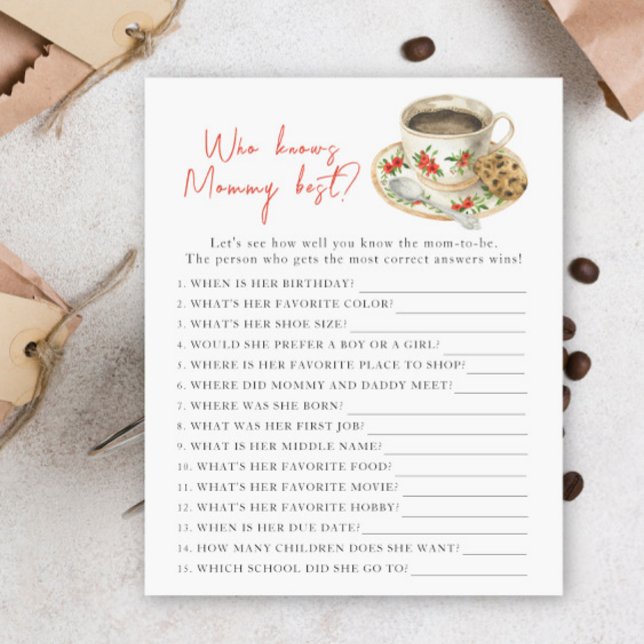 Brauen Babydusche - Wer kennt die Mama am besten (Von Creator hochgeladen)