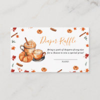 Brauen Pumpkin Spice Baby Dusche Windel Raffle