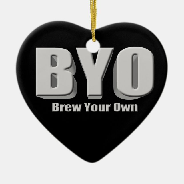 Brauen Sie Ihr eigenes Bier Keramik Ornament (Vorne)