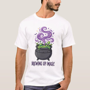 Brauen von Magie Kessel Halloween Kunst T-Shirt