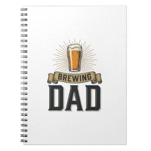 Brauender Papa Bier Vintage Gravur Shirt Design_1 Notizblock