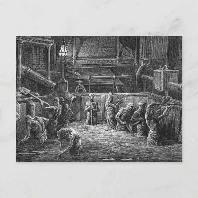 Brauer am Arbeitsplatz Postkarte (Vorderseite)