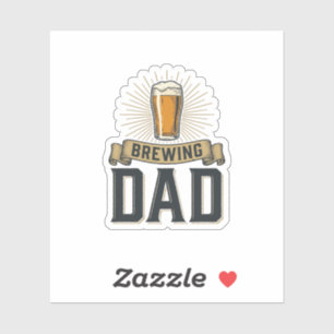 Brauer-Vater-Bier-Vintage-Stickerei-Shirt-Design_1 Aufkleber