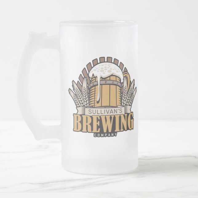 Brauerei ADD NAME Bierbrauerei Bar Mattglas Bierglas (Links)