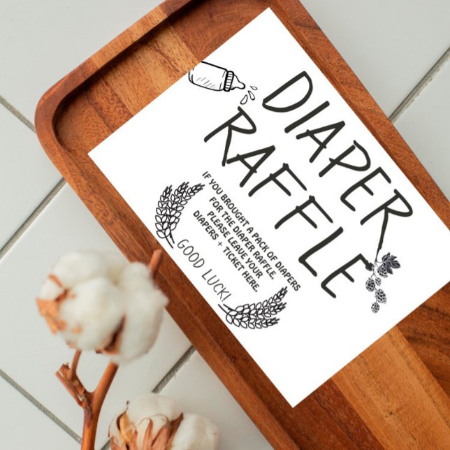 Brauerei Baby - B&W - Einladung für Windeln (Von Creator hochgeladen)