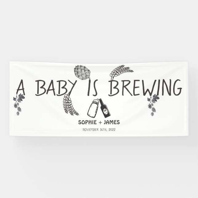 Brauerei Baby - B&W - Grosses Welcome Vinyl Banner (Horizontal)