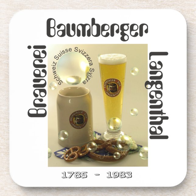 Brauerei Baumberger Langenthal Kork-Untersetzer Untersetzer (Vorderseite)