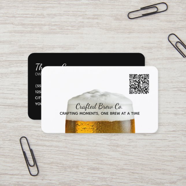 🍻 Brauerei Ber Custom QR Visitenkarte (Vorderseite/Rückseite Beispiel)