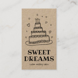 Brauerei für Hochzeitskuchen Catering Baker Kraft Visitenkarte