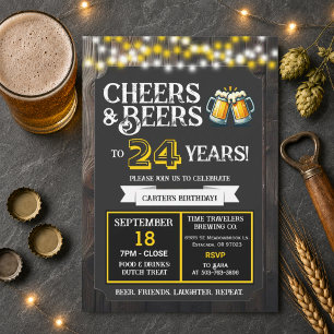 Brauerei-Geburtstags-Cheers und Biere zum 24. Jahr Einladung