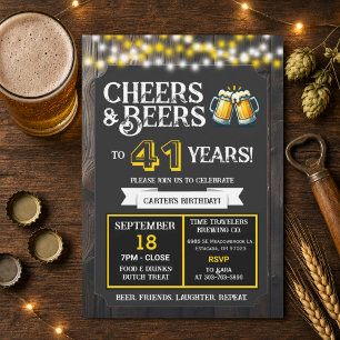 Brauerei-Geburtstags-Cheers und Biere zum 41. Jahr Einladung