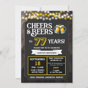 Brauerei-Geburtstags-Cheers und Biere zum 77. Jahr Einladung