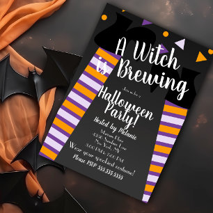 Brauerei Hexenfüße Halloween-Party Geburtstag Einladung