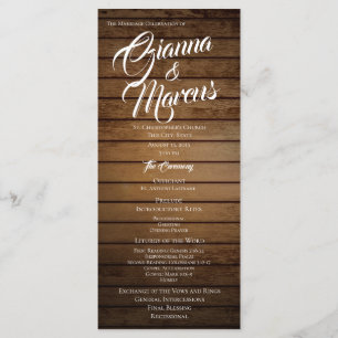 Brauerei-Hochzeitsprogramm Programm