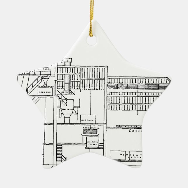 Brauerei-Plan Keramikornament (Vorne)