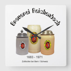 Brauerei Reichenbach Zollikofen Quadratische Wanduhr