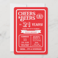 Brauerei Überraschung Prost und Bier zum 21. Gebur