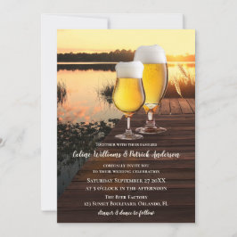 Brauereibeer Sunset Hochzeitsempfang Einladung