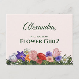 Brauereien werden mein Blumenmädchen sein Einladungspostkarte