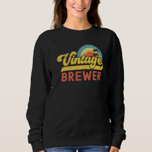 Brauereimitarbeiter Vintage-Sonnenuntergang Beruf Sweatshirt