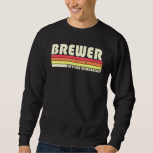 Brauernachname Retro Vintag 80er 90s Geburtstag Re Sweatshirt