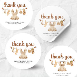 Braukaffee Babydusche Runder Aufkleber