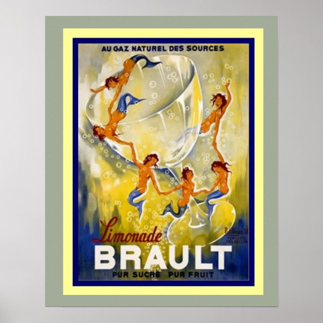 Brault Limonade French Ad Poster 16 x 20 (Vorne)