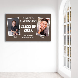 Braun 2 Foto Dann Jetzt Abschlussklasse 20xx Poster