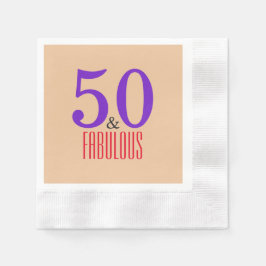 Braun 50 und herrlicher Geburtstag Serviette