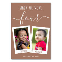 Braun, als wir alt waren Kinder Fotos Script Hochz