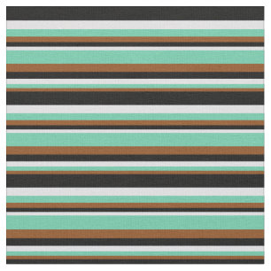 Braun, Aquamarine, Lavendel und schwarz Stoff